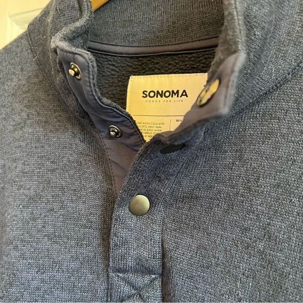 Sonoma Navy Blue Men’s Sweater - Picture 5 of 8